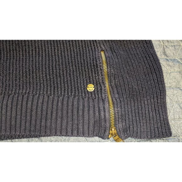 LRL LAUREN JEANS Co Blue Sweater with gold hardware zips size 1X - Picture 5 of 11